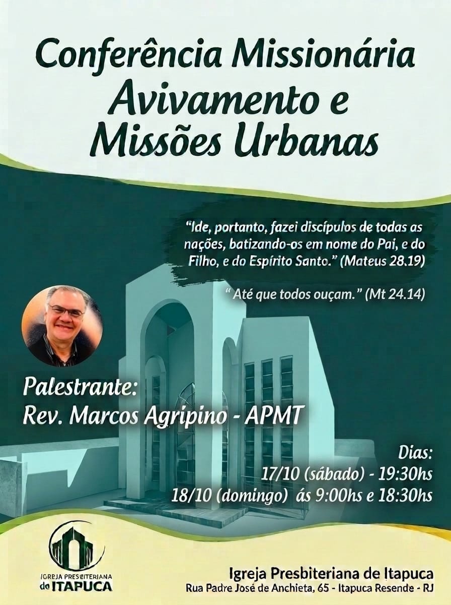Cartaz da Conferência Missionária Avivamento e Missões Urbanas